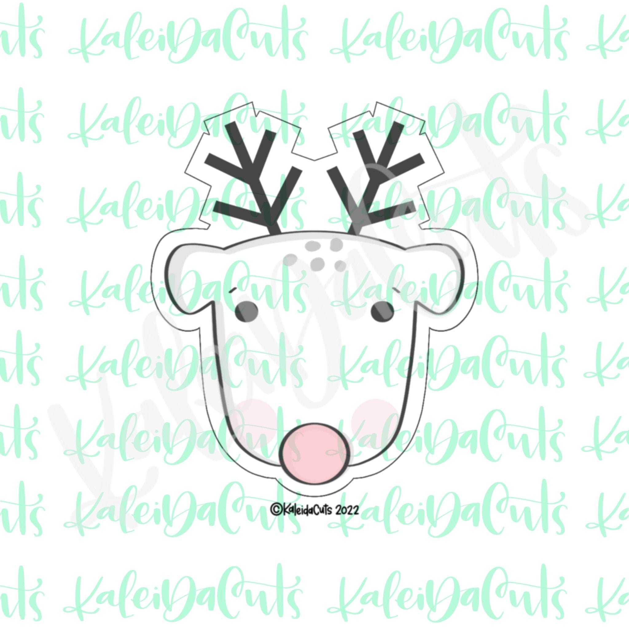 sketch silhouette square frame with christmas reindeer face vector  illustration Stock Vector | Adobe Stock